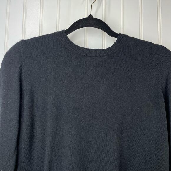 Sisley Women's Black Long Sleeve Crew Neck Button Back Detailing Sweater  XS - Picture 10 of 14